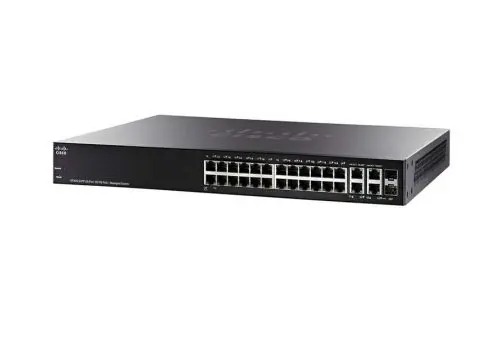 SF350-24P-K9 Cisco Business 350 Series PoE+ 24 x Ports 10/100Base-T + 2 x SFP Managed Layer 2 Fast Ethernet Switch