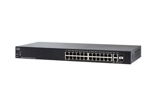 SG250-26HP-K9NA-RF Cisco Small Business 250 Series SG250-26HP 24 x Ports PoE+ 10/100/1000Base-T + 2 x Ports Combo SFP Rack-Mountable Layer 2 Managed Gigabit Ethernet Network Switch