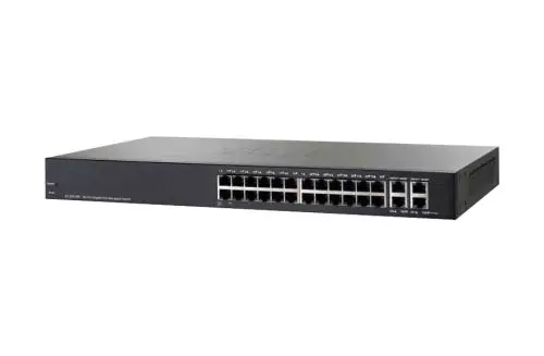 SG300-28PP-K9 Cisco Small Business 300 Series SG300-28PP 26 x Ports (24 x Ports PoE+) 10/100/1000Base-T + 2 x Ports Combo SFP (mini-GBIC) Layer 3 Managed 1U Rack-mountable Gigabit Ethernet Network Switch
