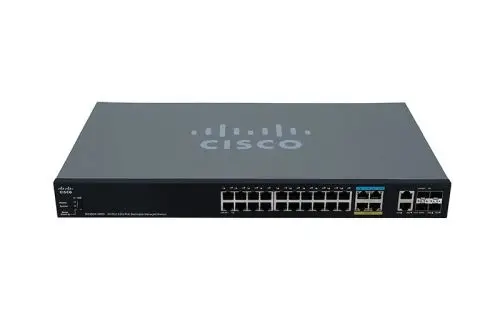 SG350X-24PD-K9-EU Cisco Small Business SG350X-24MP PoE+ 20 x RJ-45 Ports 10/100/1000Base-T + 4 x RJ-45 2.5GBase-T Ports + 4 x SFP+ Ports + 2 x RJ-45 10GBase-T Ports Layer 3 Managed Rack-Mountable Gigabit Ethernet Network Switch