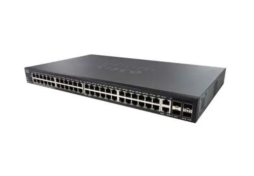 SG350X-48P-K9-UK Cisco Small Business 350X Series PoE+ 48 x Ports 10/100/1000Base-T + 4 x SFP+ Layer 2 Managed Rack-Mountable Gigabit Ethernet Network Switch