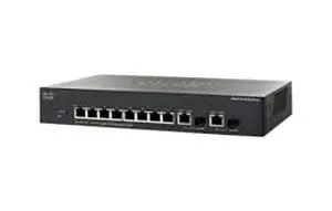 SG350-10P-K9-AU Cisco Small Business 350 Series SG350-10P 8 x Ports PoE+ 10/100/1000Base-T + 2 x Ports Combo SFP Rack-Mountable Layer 3 Managed Gigabit Ethernet Network Switch