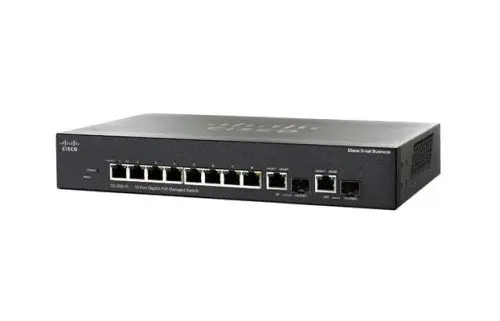 SG350-10-K9-AU Cisco Small Business 350 Series SG350-10 8 x Ports 10/100/1000Base-T + 2 x Ports Combo SFP Rack-Mountable Layer 3 Managed Gigabit Ethernet Network Switch