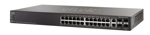 SG500X-24P-K9 Cisco Small Business 500 Series SG500X-24P 24 x RJ-45 Ports PoE+ 10/100/1000Base-T + 4 x SFP+ Ports Layer 3 Managed Stackable Rack-mountable Gigabit Ethernet Network Switch