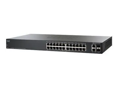 SLM224PT Cisco Small Business 200 Series SF200-24P 24 x Ports PoE 10/100Base-T + 2 x Ports Combo SFP (mini-GBIC) Rack-Mountable Layer 2 Managed Fast Ethernet Network Switch