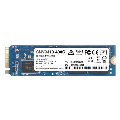 SNV3410-400G Synology SNV3410 Series 400GB PCI Express NVMe 3.0 x4 (RoHS) M.2 2280 Solid State Drive