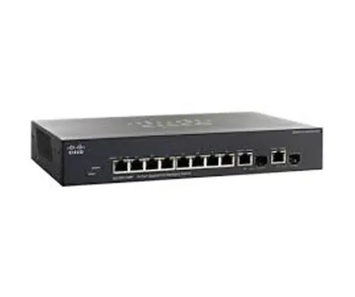 SRW2008MP-K9 Cisco 8 x RJ-45 Ports PoE 10/100/1000Base-T+ 2 x Combo SFP mini-GBIC Ports Layer 3 Managed Rack-mountable Gigabit Ethernet Network Switch