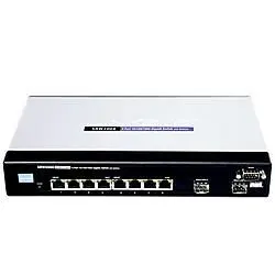 SRW2008-K9-NA Cisco 8 x RJ-45 Ports PoE 10/100/1000Base-T+ 2 x Combo SFP mini-GBIC Ports Layer 3 Managed Rack-mountable Gigabit Ethernet Network Switch