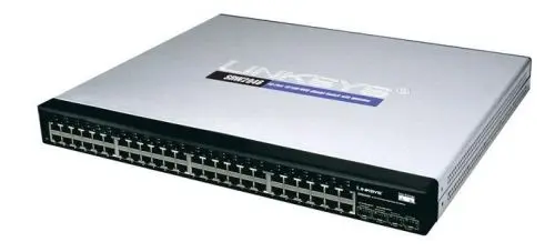SRW2048-K9 Cisco Small Business 300 Series SG300-52 50 x Ports 10/100/1000Base-T + 2 x Ports Combo SFP (mini-GBIC) Layer 3 Managed 1U Rack-mountable Gigabit Ethernet Network Switch