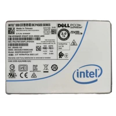 SSDPE2KX020T7T Intel 2TB DC P4500 PCIe 3.1 x4 NVMe 2.5-inch Solid State Drive Dell OEM