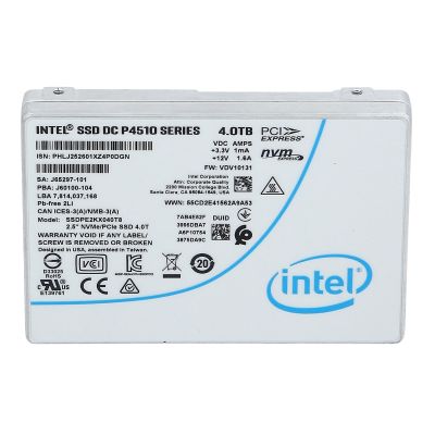 SSDPE2KX040T801 Intel DC P4510 4TB Triple-Level Cell PCI Express 3.1 x4 NVMe U.2 2.5-Inch Solid State Drive
