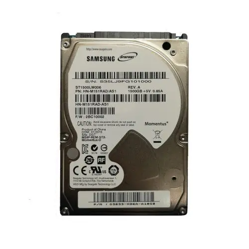 ST1500LM006 Seagate SPinpoint M9T 1.5TB 5400RPM SATA 6Gb/s 32MB Cache 2.5-inch Hard Drive