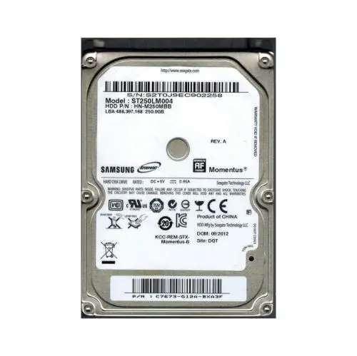 ST250LM004 Seagate Momentus 250GB 5400RPM SATA 3Gb/s 8MB Cache 2.5-Inch Hard Drive