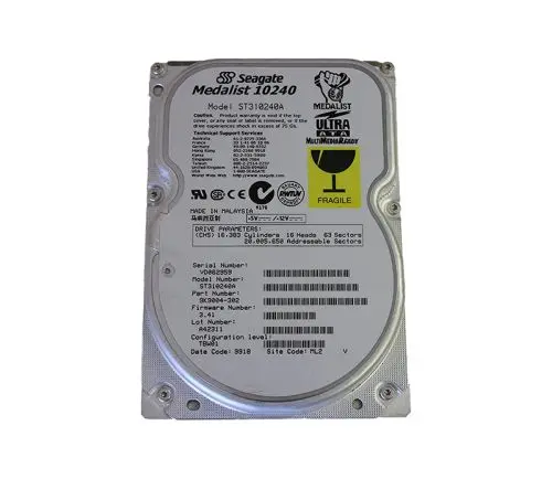 ST310240A Seagate 10.2GB 5400RPM IDE Ultra ATA/33 (ATA-4) 128KB Cache 3.5-Inch Hard Drive