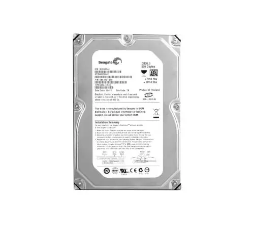 ST3500830SCE Seagate DB35.3 Series 500GB 7200RPM SATA 3Gb/s 8MB Cache 3.5-inch Hard Drive
