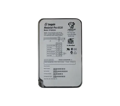 ST36530A Seagate 6.51GB 7200RPM IDE Ultra ATA/33 (ATA-4) 512KB Cache 3.5-Inch Hard Drive