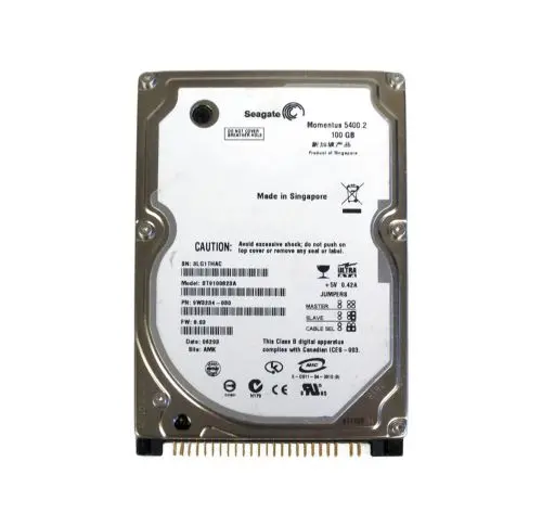ST9100823A Seagate Momentus 100GB 5400RPM 8MB Cache ATA-100 2.5-inch Hard Drive