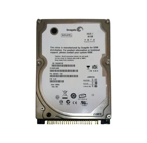 ST940813AM Seagate EE25 40GB 2.5-inch Hard Drive OEM ATA-100 5400RPM 8MB Cache