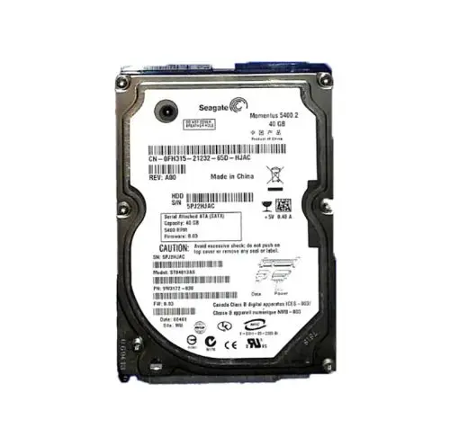 ST94813AS Seagate Momentus 5400.2 40GB 5400RPM SATA 1.5Gb/s 8MB Cache 2.5-inch Hard Drive