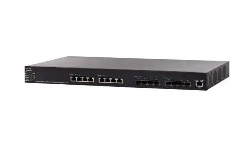 SX550X-16FT-K9-EU Cisco 550X Series SX550X-16FT 8 x Ports 10GBase-T + 8 x Ports SFP+ Ports Layer 3 Stackable Managed Gigabit Ethernet Network Switch