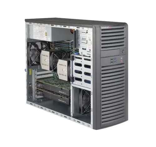 SYS-7038A-I Supermicro SuperWorkstation Dual LGA2011 900W Mid-Tower Workstation Barebone System (Black)
