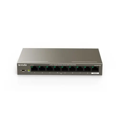 TEG1109P-8-102W Tenda 9-Port Gigabit Desktop Switch with 8-Port PoE