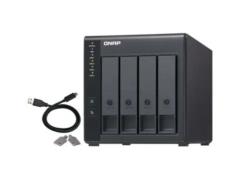TR-004 Qnap Hard Drive Enclosure HDD/SSD Enclosure Black 2.5/3.5