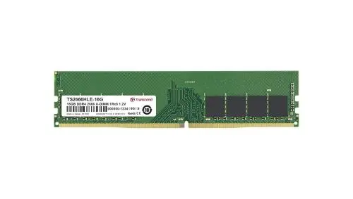 TS2666HLE-16G Transcend 16GB DDR4-2666MHz PC4-21300 Non-ECC Unbuffered UDIMM CL19 1Rx8 1.2V 288-Pin Memory Module 
