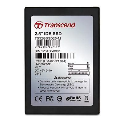 TS32GSSD25-M Transcend 32GB Multi-Level Cell ATA/IDE 2.5-Inch Solid State Drive