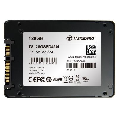 TS128GSSD420I Transcend 128GB Multi-Level Cell SATA 6Gb/s 2.5-Inch Solid State Drive