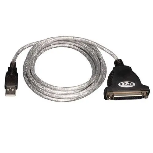 U207-006 Tripp Lite 6ft Hi-Speed USB to IEEE 1284 Parallel Printer Gold Adapter Cable (USB-A to DB25 M/F)