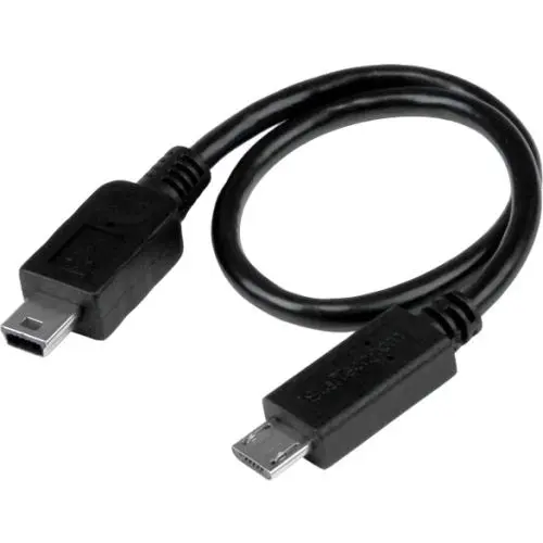 UMUSBOTG8IN StarTech.com 8in USB OTG Cable Micro USB To Mini USB M/M USB OTG Adapter