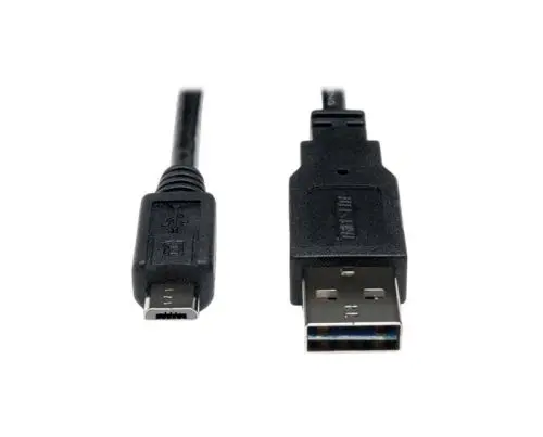 UR050-001-24G Tripp Lite 0.31m Universal Reversible USB 2.0 Hi-Speed Cable, 28/24AWG (Reversible A to 5Pin Micro B M/M)