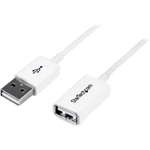 USBEXTPAA2MW Startech 2m White USB 2.0 Extension Cable A to A M/F