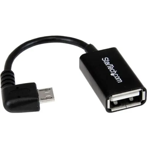 UUSBOTGRA StarTech.com 5in Right Angle Micro USB to USB OTG Host Adapter M/F
