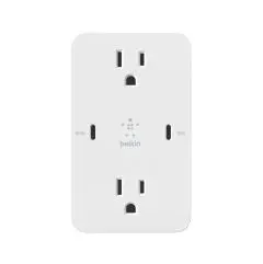 WCZ001DQWH Belkin Boost Charge 68-Watts 2x USB-C Pro Dual Outlet/Dual Port GaN Wall Plate