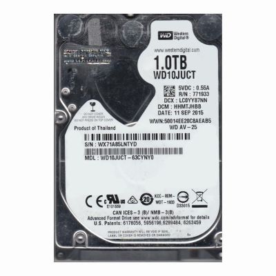 WD10JUCT-63CYNY0 Western Digital AV-25 1TB 5.4K RPM 3Gb/s SATA 512n 16MB Cache 2.5-Inch Hard Drive