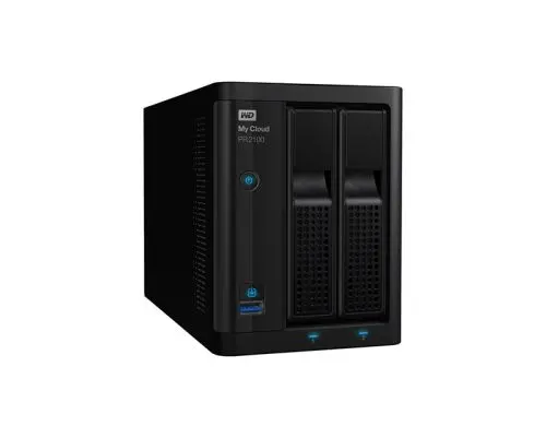 WDBBCL0120JBK-NESN Western Digital My Cloud Pro Series PR2100 2-Bays 12TB (2 x 6TB) HDD 2-Bay Gigabit Ethernet RAID 0/1 JBOD Desktop NAS Storage System
