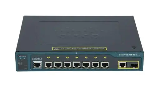 WS-C2960G-8TC-L= Cisco Catalyst 2960 Series 2960G-8TC 7 x Ports 10/100/1000Base-T + 1 x SFP Port Layer 2 Managed 1U Rack-mountable Gigabit Ethernet Network Switch