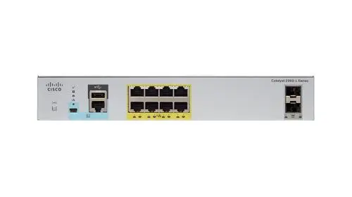 WS-C2960L8PS-LL-RF Cisco Catalyst 2960-L Series WS-C2960L-8PS 8 x Ports PoE+ 10/100/1000Base-T + 2 x SFP Ports Layer 2 Managed 1U Rack-Mountable Gigabit Ethernet Network Switch