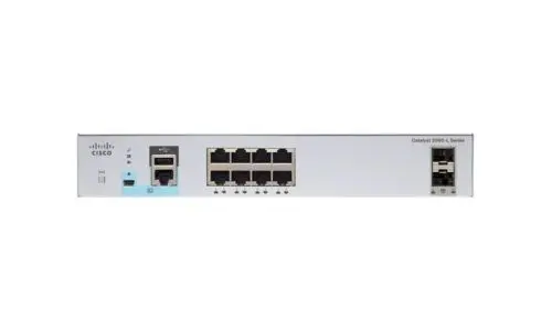 WS-C2960L-8TSLL-RF Cisco Catalyst 2960-L Series C2960L-8TS 8 x RJ-45 Ports PoE+ 10/100/1000Base-T + 2 x SFP Ports Layer 3 Managed 1U Rack-Mountable Gigabit Ethernet Network Switch