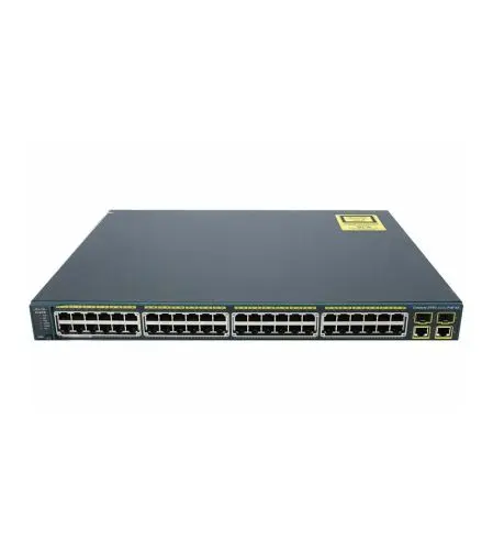WS-C2960+48PST-L Cisco Catalyst 2960-Plus Series C2960+48PST 48 x RJ-45 Ports 10/100Base-TX + 2 x GE (RJ-45) Ports + 2 x SFP Ports Layer 2 Managed 1U Rack-Mountable Gigabit Ethernet Network Switch
