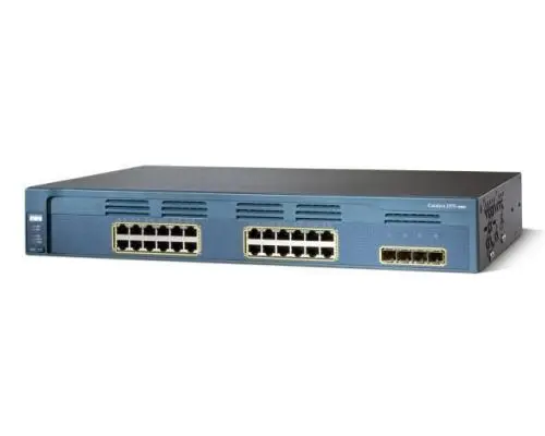 WS-C2970G-24TS-E Cisco Catalyst 2970 Series C2970G-24TS 24 x Ports 10/100/1000Base-T + 4 x SFP Ports Layer 2 Managed 1U Rack-mountable Gigabit Ethernet Network Switch