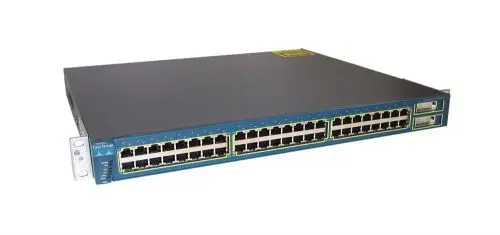 WS-C3550-48-EMI Cisco Catalyst 3550 Series 3550-48 48 x RJ-45 Ports 10/100Base-TX + 2 x GBIC Slots Layer 3 Managed 1U Rack-mountable Stackable Fast Ethernet Network Switch