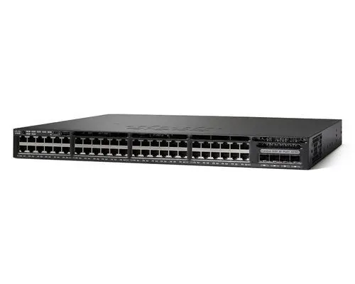 WS-C3650-48FQ-L Cisco Catalyst 3650 Series 48 x Ports PoE+ 10/100/1000Base-T + 4 x SFP+ Ports Layer 3 Managed 1U Rack-mountable Gigabit Ethernet Network Switch