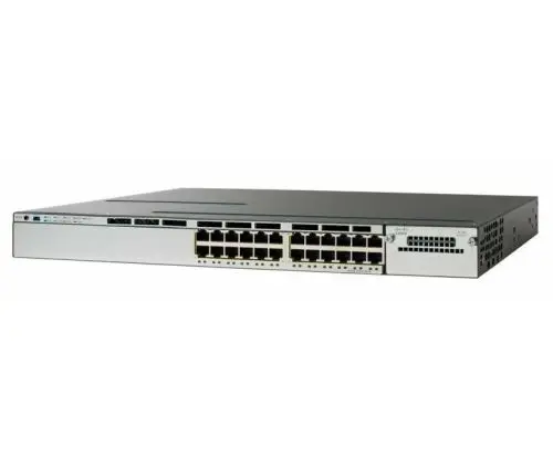 WS-C3750X-24S-S Cisco Catalyst 3750-X Series C3750X-24S 24 x SFP Ports 1000Base-X Layer 3 Managed 1U Rack-mountable Gigabit Ethernet Stackable Network Switch