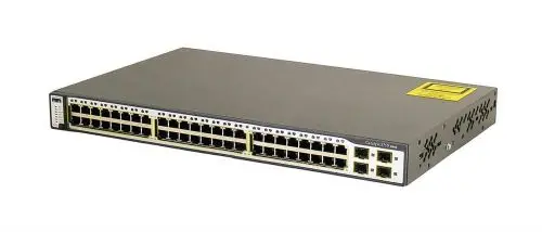 WS-C3750-48TS-S Cisco Catalyst 3750 Series C3750-48T 48 x RJ-45 Ports 10/100Base-TX + 4 x SFP Ports Layer 3 Managed Rack-mountable Fast Ethernet Network Switch