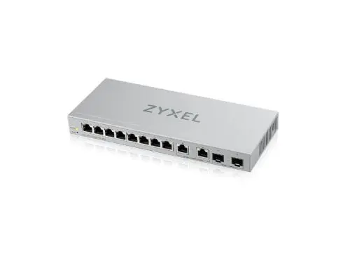 XGS1210-12 ZyXEL 8 x Ports 1000Base-T + 2 x Ports 2.5GBase-X + 2 x SFP+ Ports Layer 2 Managed 1U Rack-mountable Gigabit Ethernet Network Switch