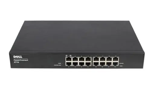 XJ078 Dell PowerConnect 2716 16-Ports 10/100/1000Base-T Layer 3 Managed Gigabit Ethernet Network Switch
