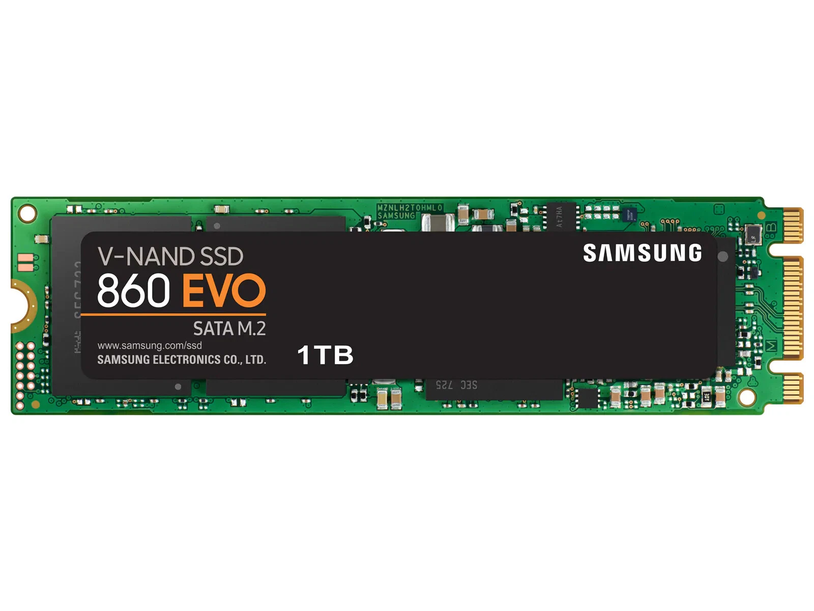 MZ-N6E1T0BW Samsung 860 EVO Series 1TB Multi-Level-Cell SATA 6Gb/s V-NAND M.2 2280 Solid State Drive